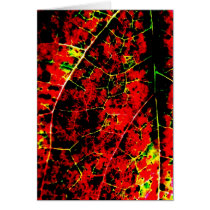 Red Fire Abstract Card