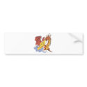 red fire-breathing dragon bumper stickers by doonidesigns red fire-breathing dragon bumper stickers