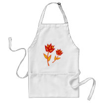 Red Fire Flower Aprons