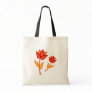 Red Fire Flower Tote Bag