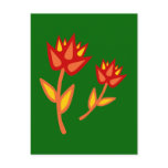 Red Fire Flower Post Cards