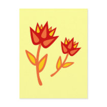 Red Fire Flower Postcards