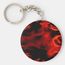 Red Fire Fractal Key Chain