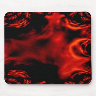 Red Fire Fractal mousepad