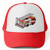 Red Fire Truck Trucker Hats