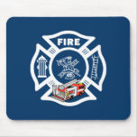 Red Fire Truck Rescue Mousepads