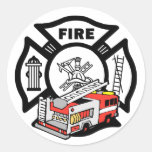Red Fire Truck Stickers