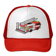 Red Fire Truck Trucker Hats