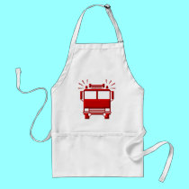 Red Firetruck aprons by Artists4God Red Firetruck aprons