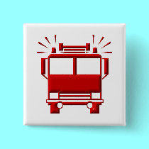 Red Firetruck buttons by Artists4God Red Firetruck buttons