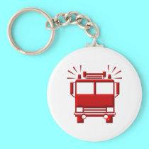 Red Firetruck keychains by Artists4God Red Firetruck keychains