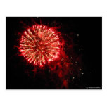Red Fireworks postcards