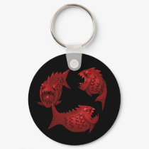 Red Fish keychains by Volcanokitten Red Fish keychains