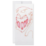Red Flame Face Custom Rack Cards