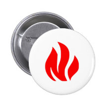 Red Flame sign Pin