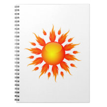 red flame sun ecology graphic.png spiral note book