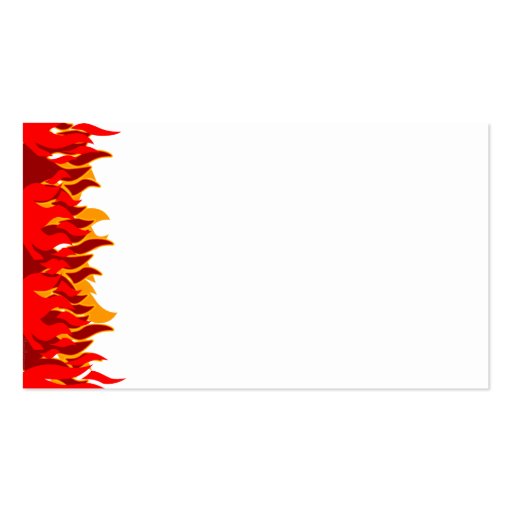 Red Flames Business Card Template (front side)