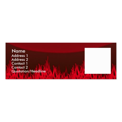 Red Flames Business Card Templates (front side)
