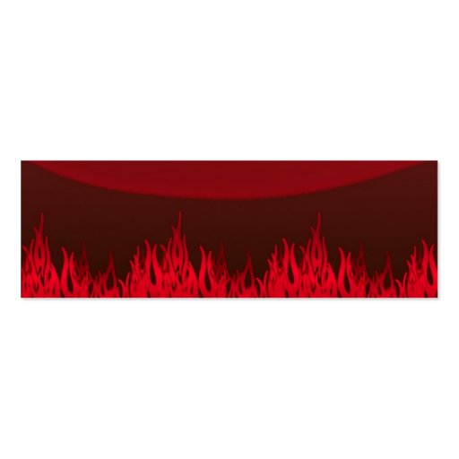 Red Flames Business Card Templates (back side)