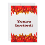 Red Flames Custom BBQ Invitation