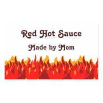 Red Flames Custom Jar or Canning Labels stickers