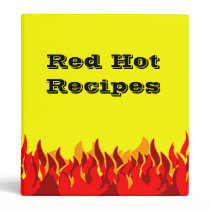 Red Flames Custom Recipe Binder binders