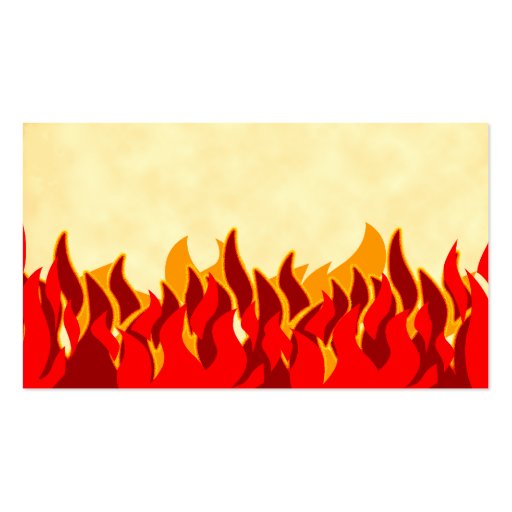 Red Flames Western Letters Business Cards (back side)