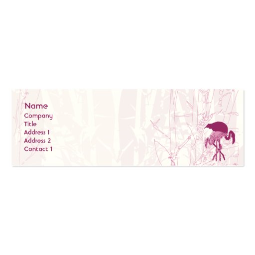 Red Flamingo - Skinny Business Card Templates (front side)