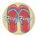 Red Flipflops Magnet by Customizables Red Flipflops Magnet