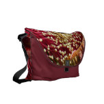 Red Floral Abstract Messenger Bag Red Floral Abstract Messenger Bag