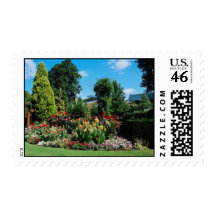Red Floral bed, Bristol Zoological Gardens, Englan Stamps