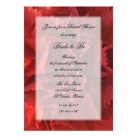 Red Floral Bridal Shower Invitation