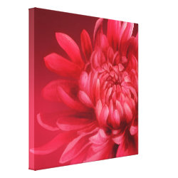 Red floral canvas original fine-art print wrappedcanvas