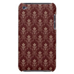 Red Floral Damask iPod Case-Mate Cases