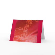 Red Floral Elegance  III Card - Customizable