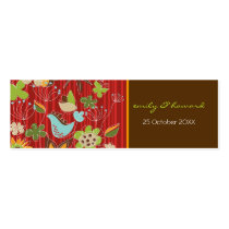 Red Floral Garden Profile Thank You / Gift Tag business cards by fat_fa_tin Red Floral Garden Profile Thank You / Gift Tag business cards