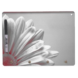 Red Floral Highlights Dry Erase Board