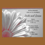 Red Floral Highlights Engagement Party Invitation invitations