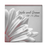 Red Floral Highlights Wedding Magnet