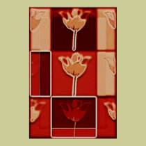 Red Floral posters