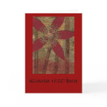 Red Floral Seasons Greetings Card