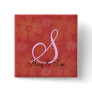 Red Floral Splendor- Monogram: Buttons