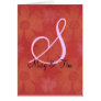 Red Floral Splendor- Monogram: Greeting Cards