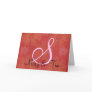 Red Floral Splendor- Monogram: Greeting Cards