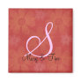 Red Floral Splendor- Monogram: Magnets