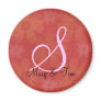 Red Floral Splendor- Monogram: Magnets