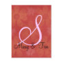 Red Floral Splendor- Monogram: Postcards