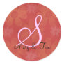 Red Floral Splendor- Monogram: Stickers