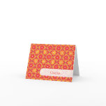 Red Floral Tiles Gracias/ Thank You Card