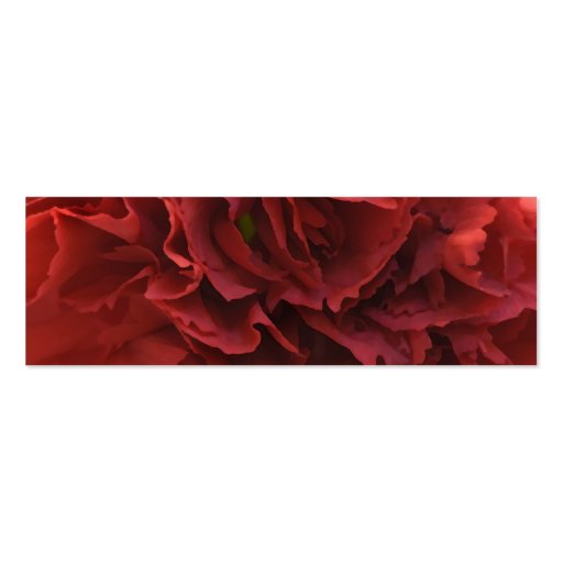 Red Floral Wedding Favor Tags Business Cards (back side)